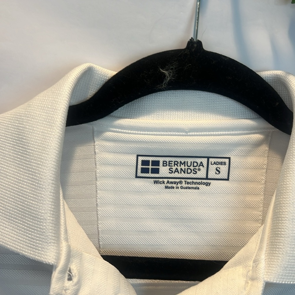 Bermuda Sands White Wicking Polo - Picture 2 of 6